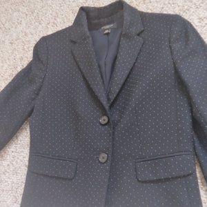 Ann Taylor polka dot Black blazer 00P